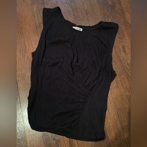 Black surplice tank